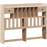 vidaXL Krevet s regalom za knjige bez madraca 150 x 200 cm od borovine | shoptok.hr