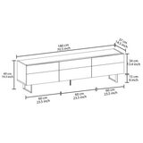 Hanah home tv polica sign black oak