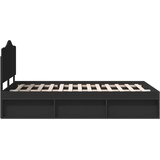  Krevetna konstrukcija Crna 120 x 200 cm Čvrsto borovo drvo | shoptok.hr