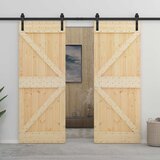  Klizna vrata 2 kom. 80 x 210 cm Masivna borovina | shoptok.hr