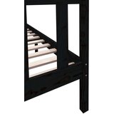  Posteljni okvir črn iz borovine 135x190 cm 4FT6, (20647038) | Shoptok.si