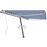 vidaXL prostostoječa ročno zložljiva tenda 400x300 cm modra/bela | Shoptok.si
