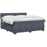  Boxspring krevet s madracem Tamnosiva 200 x 200 cm Baršun | shoptok.hr