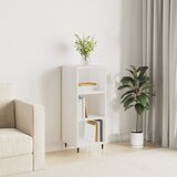vidaXL Komoda visok sijaj bela 34,5x32,5x90 cm inženirski les Cene