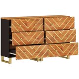  Bočni ormarići 2 kom smeđe-crni 60x33 5x75cm masivno drvo manga | shoptok.hr