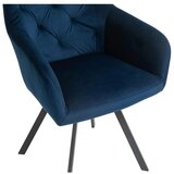 Livetastic Naslanjač Samt, Modra, Vrtljiv | Shoptok.si