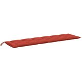 vidaXL Jastuk za vrtnu klupu prošarano crvena 200x50x7 cm tkanina - prošarana crvena 200 x 50 x 7 cm 1 Cijene