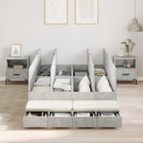 Krevet s ladicama Betonski sivi 120 cm Konstruirano drvo | shoptok.hr