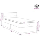  Podesivi krevet s madracem Ružičasta 90 x 200 cm Baršun - Ružičasta 90 x 200 cm Prošiveno gumbima | shoptok.hr