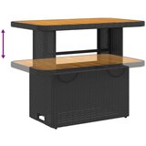  Vrtni stol crni 90 x 55 x 71 cm od poliratana i bagremovog drva | shoptok.hr