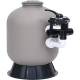  Peščeni filter za bazen s stranskim nosilcem 6-smerni ventil siv | Shoptok.si