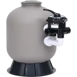  Peščeni filter za bazen s stranskim nosilcem 6-smerni ventil siv