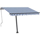  Samostojeća tenda na ručno uvlačenje 350 x 250 cm plavo-bijela | shoptok.hr