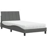  Krevet s madracem Hanko tamnosivi 100 x 200 cm od tkanine | shoptok.hr