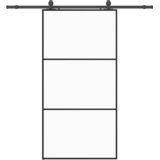  Klizna vrata s priborom crna 102 x 205 cm od ESG stakla | Eponuda.com