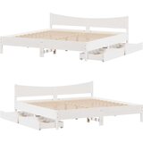  Okvir za krevet s ladice bijeli 180x200 cm od borovine | shoptok.hr
