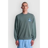 Rvca AF Twin Tulips Crew Pulover sage leaf Cene