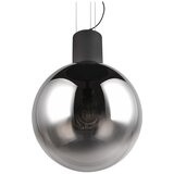 CINQUE Črna LED viseča svetilka s steklenim senčilom ø 50 cm Cipallone – | Shoptok.si