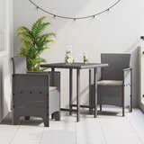 vidaXL vrtni stol Komplet 2 Svetlo siva Poli ratan in jeklo Standard | Shoptok.si