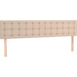  Krevet box spring madrac LED cappuccino 200x200cm umjetna koža | shoptok.hr