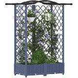  Povišeni krevet s mrežom i krovom Sivi 124 x 40 x 126 cm PP | shoptok.hr