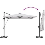 vidaXL Kantilevrni Roma senčnik z LED svetilkami Pesek 286x285x270 cm Aluminij | Shoptok.si