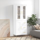 The Living Store Visoka omara bela 69,5x34x180 cm inženirski les - Visoka Omarica, (21429239) Cene