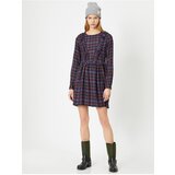 Koton Women's Navy Blue Plaid Dress | shoptok.hr