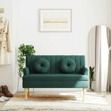  Klupa s jastucima tamnozelena 113 x 64,5 x 75,5 cm od tkanine | shoptok.hr