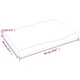 Stolna ploča tamnosiva 60x40x(2-4) cm obrađena masivna hrast | shoptok.hr