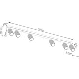Sollux Smeđe-sivi metalni reflektor 6,5x117 cm Gleam – | shoptok.hr