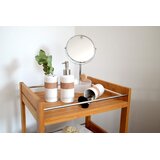 ZELLER Kupaonski set 4-dijelni, keramika, bež/smeđa, 18260 | shoptok.hr