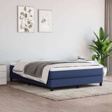  Box spring postelja z vzmetnico modra 140x200 cm blago, (20791969) Cene