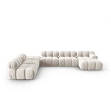 Micadoni Home bež žametna sedežna garnitura 379 cm bellis – Cene