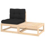 Maison Chic Seti vrtnega pohištva - Vrtna garnitura - Vrtni pohištvo set 2-delna z blazinami trdna borovina, (21811426) | Shoptok.si