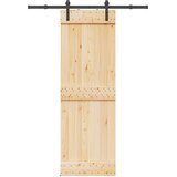  Klizna vrata NARVIK Prirodna i crna 70 x 210 cm (152,5 cm) | shoptok.hr