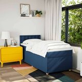  Krevet s oprugama i madracem plavi 100 x 200 cm od tkanine | shoptok.hr