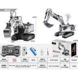  R/C Excavator with Smoke, Lights and Sound Function White | shoptok.hr