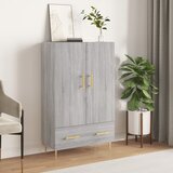 vidaXL Visoka omara siva sonoma 69,5x31x115 cm inženirski les Cene