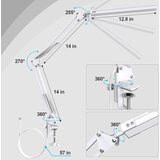 SKYLEO LED namizna svetilka z nastavljivo svetlostjo in sponko | Shoptok.si