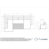 MID.YOU SEDEŽNA GARNITURA, rebrasti žamet bež | Shoptok.si