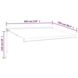  Tenda na uvlačenje žuto-bijela 3 x 2 5 m od tkanine i aluminija | shoptok.hr