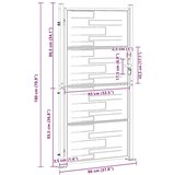  Dvorišna vrata - Vrtna vrata Srebrno 96 x 180 cm Nehrđajući čelik | shoptok.hr