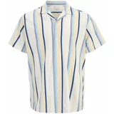Jack & Jones Plus Košulja 'JPRBLAPALMA RESORT' boja pijeska / ecru/prljavo bijela / mornarsko plava / svijetlosiva