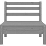 vidaXL Srednja vrtna sofa siva od masivne borovine | shoptok.hr