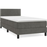 The Living Store Box spring postelja z vzmetnico temno siv 90x190 cm žamet - Box Spring Postelja, (21489426) | Shoptok.si