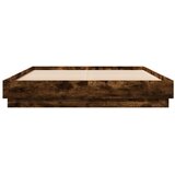  Okvir kreveta s LED svjetlima dimljena boja hrasta 150 x 200 cm | shoptok.hr