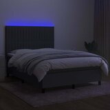  box spring s madracem LED tamnosivi 140x190 cm tkanina | shoptok.hr