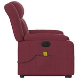 vidaXL Električni masažni naslonjač na podizanje od tkanine boja vina | shoptok.hr