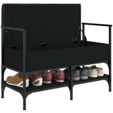 vidaXL Klupa za cipele crna 85 5x42x57 5 cm od konstruiranog drva | shoptok.hr